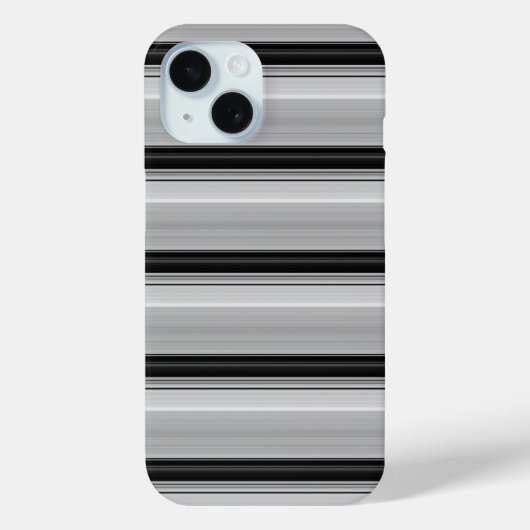 Zwarte grijze strepen leuk Case-Mate iPhone case (Achterkant)