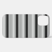 Zwarte grijze strepen leuk Case-Mate iPhone case (Achterkant (horizontaal))