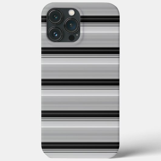 Zwarte grijze strepen leuk Case-Mate iPhone case (Achterkant)