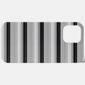 Zwarte grijze strepen leuk Case-Mate iPhone case (Achterkant (horizontaal))