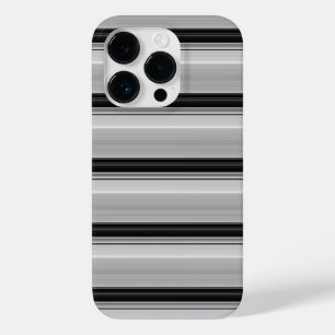 Zwarte grijze strepen leuk Case-Mate iPhone 14 pro hoesje