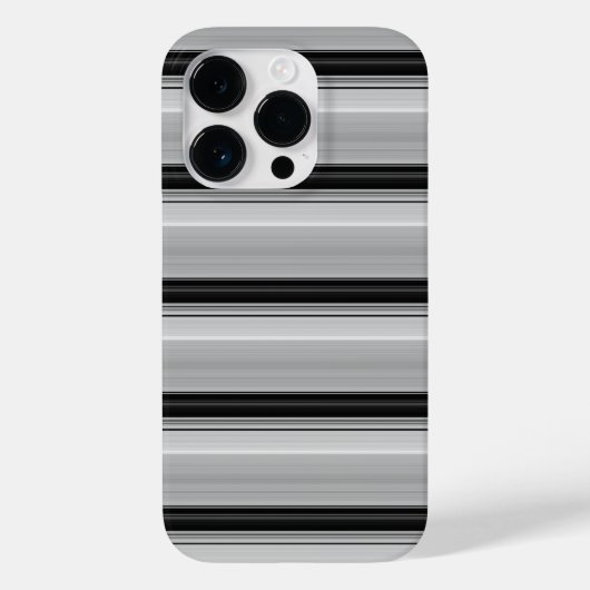 Zwarte grijze strepen leuk Case-Mate iPhone case (Achterkant)