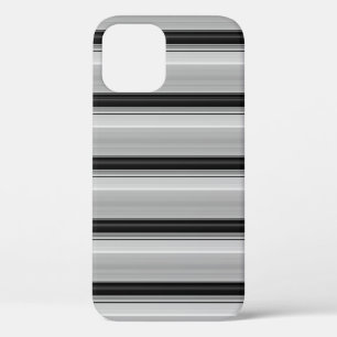Zwarte grijze strepen leuk Case-Mate iPhone case