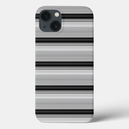 Zwarte grijze strepen leuk Case-Mate iPhone case (Achterkant)