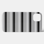 Zwarte grijze strepen leuk Case-Mate iPhone case (Achterkant (horizontaal))