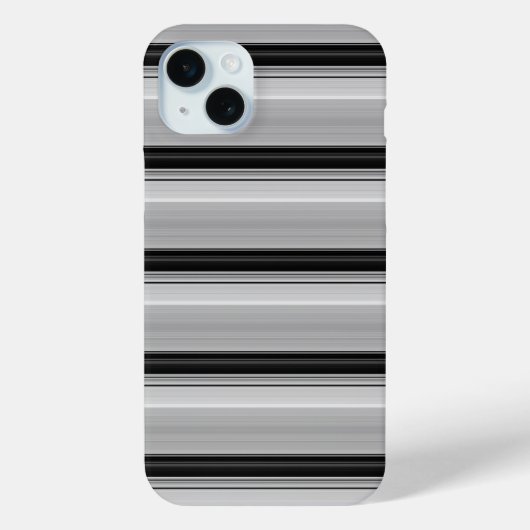 Zwarte grijze strepen leuk Case-Mate iPhone case (Achterkant)