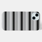 Zwarte grijze strepen leuk Case-Mate iPhone case (Achterkant (horizontaal))