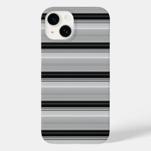 Zwarte grijze strepen leuk Case-Mate iPhone case (Achterkant)