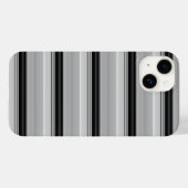 Zwarte grijze strepen leuk Case-Mate iPhone case (Achterkant (horizontaal))