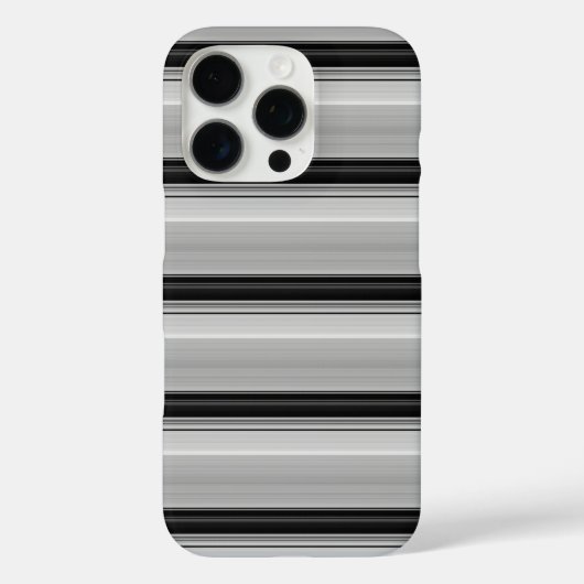 Zwarte grijze strepen leuk Case-Mate iPhone case (Achterkant)