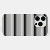 Zwarte grijze strepen leuk Case-Mate iPhone case (Achterkant (horizontaal))