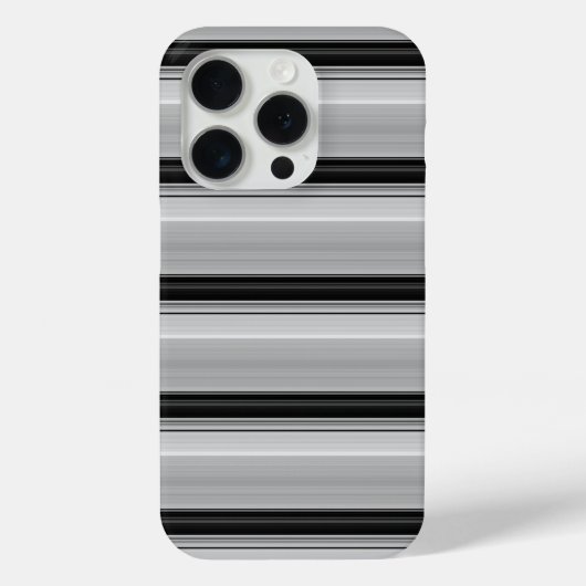 Zwarte grijze strepen leuk Case-Mate iPhone case (Achterkant)