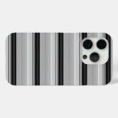 Zwarte grijze strepen leuk Case-Mate iPhone case (Achterkant (horizontaal))
