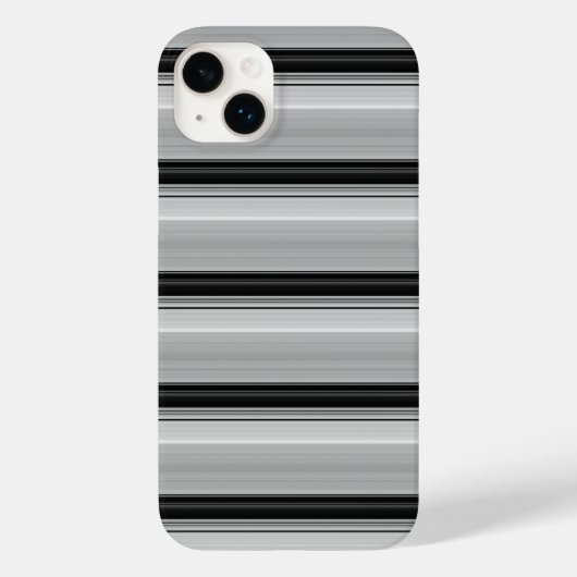 Zwarte grijze strepen leuk Case-Mate iPhone case (Achterkant)