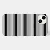Zwarte grijze strepen leuk Case-Mate iPhone case (Achterkant (horizontaal))