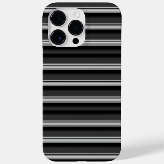 Zwarte grijze strepen leuk Case-Mate iPhone case (Achterkant)