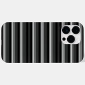 Zwarte grijze strepen leuk Case-Mate iPhone case (Achterkant (horizontaal))