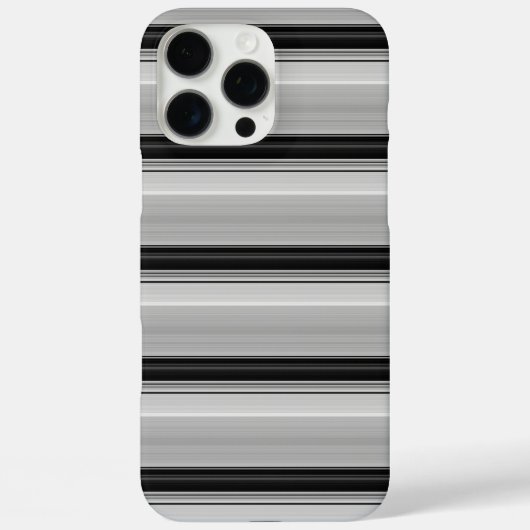 Zwarte grijze strepen leuk Case-Mate iPhone case (Achterkant)