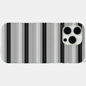 Zwarte grijze strepen leuk Case-Mate iPhone case (Achterkant (horizontaal))