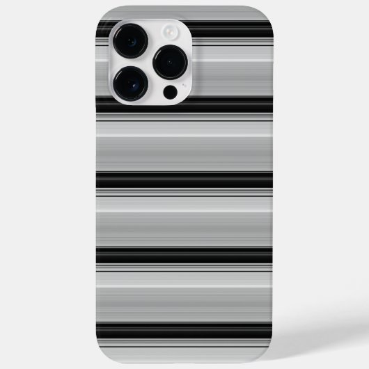 Zwarte grijze strepen leuk Case-Mate iPhone case (Achterkant)