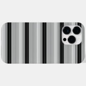 Zwarte grijze strepen leuk Case-Mate iPhone case (Achterkant (horizontaal))