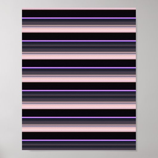 zwarte grijze strepen poster (Voorkant)