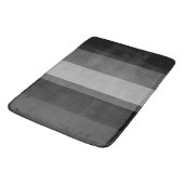 Zwarte & grijze Stripes Bold Sophisticated Designe Badmat (Gekanteld)