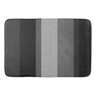 Zwarte & grijze Stripes Bold Sophisticated Designe Badmat