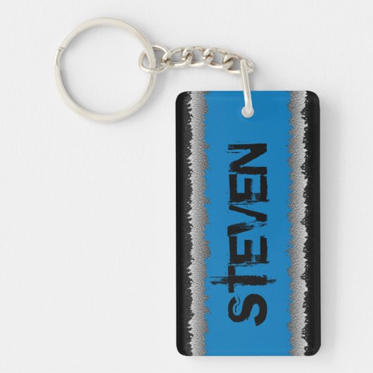 zwarte grijze verslijtbare sleutelhanger (Voorkant)