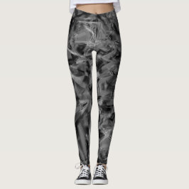 Zwarte grijze vlekken, 'verkeerde borstelslagen' leggings