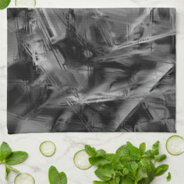 Zwarte grijze vlekken, 'verkeerde borstelslagen' theedoek