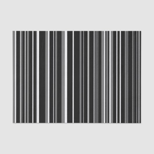 Zwarte, grijze, witte streepjes barcode tissuepapier (Voorkant)