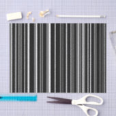 Zwarte, grijze, witte streepjes barcode tissuepapier (Craft)