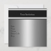  zwarte grijze zilver 30e verjaardag van de legant kaart (Achterkant)