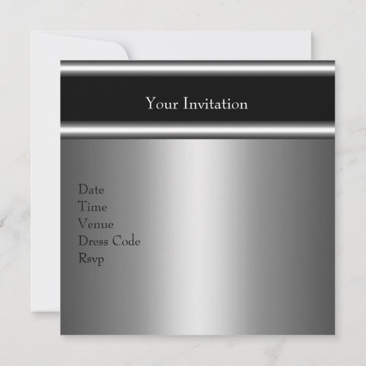  zwarte grijze zilver 30e verjaardag van de legant kaart (Achterkant)