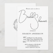 Zwarte grillige kalligrafie Qr code vrijgezellenfe Kaart (Voorkant / Achterkant)