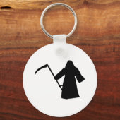 zwarte grimmige dodenpictogram sleutelhanger (Voorkant)