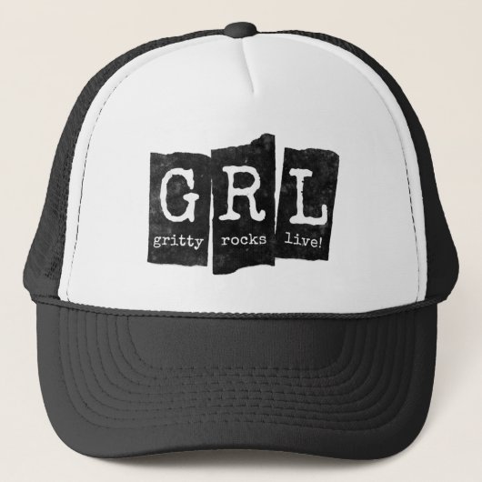 Zwarte GRL Hoed Trucker Pet (Voorkant)