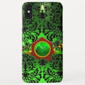 ZWARTE GROENDAMASK, SHAMROCK, RODE WAX SEAL MONOGR Case-Mate iPhone CASE (Achterkant)