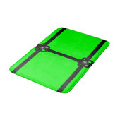 zwarte groene badkamer badmat (Gekanteld)