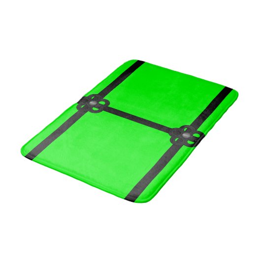 zwarte groene badkamer badmat (Gekanteld)
