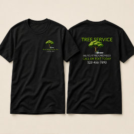 Zwarte Groene Boom Dienst Boomverzorger Profession T-shirt