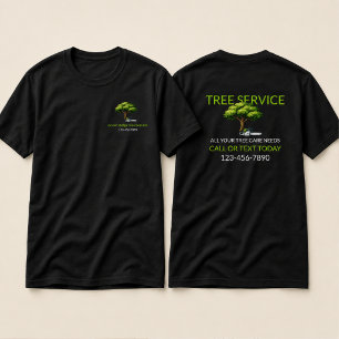 Zwarte Groene Boom Dienst Boomverzorger Profession T-shirt