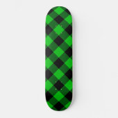 Zwarte Groene Check Skateboard (Voorkant)