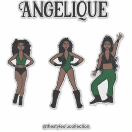 Zwarte Groene Danser #1 Sticker