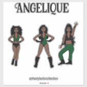 Zwarte Groene Danser #1 Sticker (Vel)