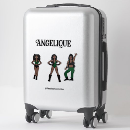 Zwarte Groene Danser #1 Sticker (Koffer)