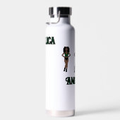 Zwarte Groene Danser #1 Waterfles (Rechts)