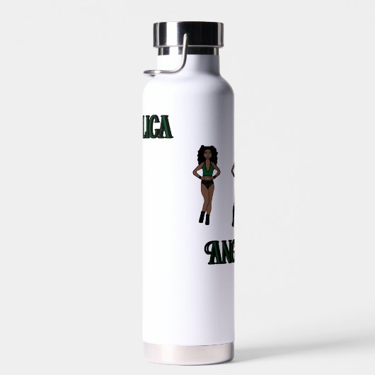 Zwarte Groene Danser #1 Waterfles (Rechts)