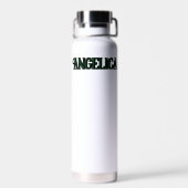 Zwarte Groene Danser #1 Waterfles (Achterkant)